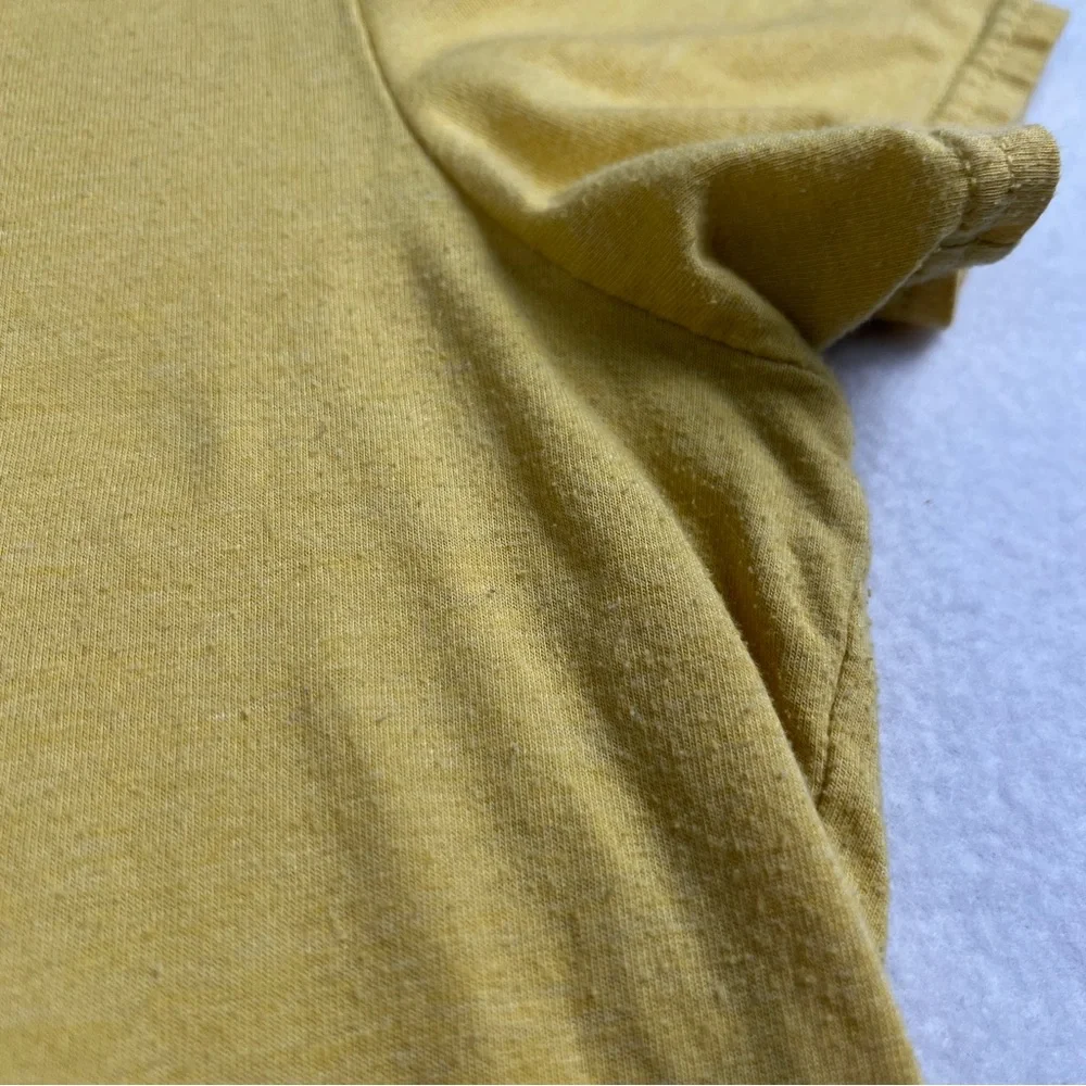 The North Face Cotton Blend V-Neck Shirt Yellow Small - Picture 5 of 6
